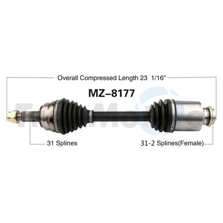 Surtrack Axle Cv Axle Shaft, Mz-8177 MZ-8177